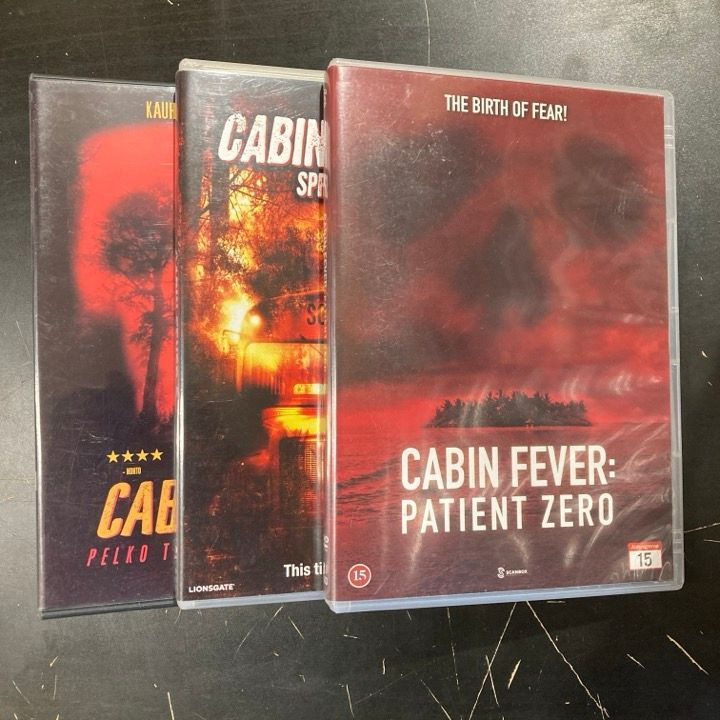 Cabin Fever 1-3 3DVD (VG+/VG+) -kauhu-